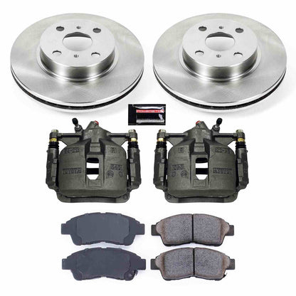 PowerStop Power Stop 93-97 Geo Prizm Front Autospecialty Brake Kit w/Calipers KCOE1151