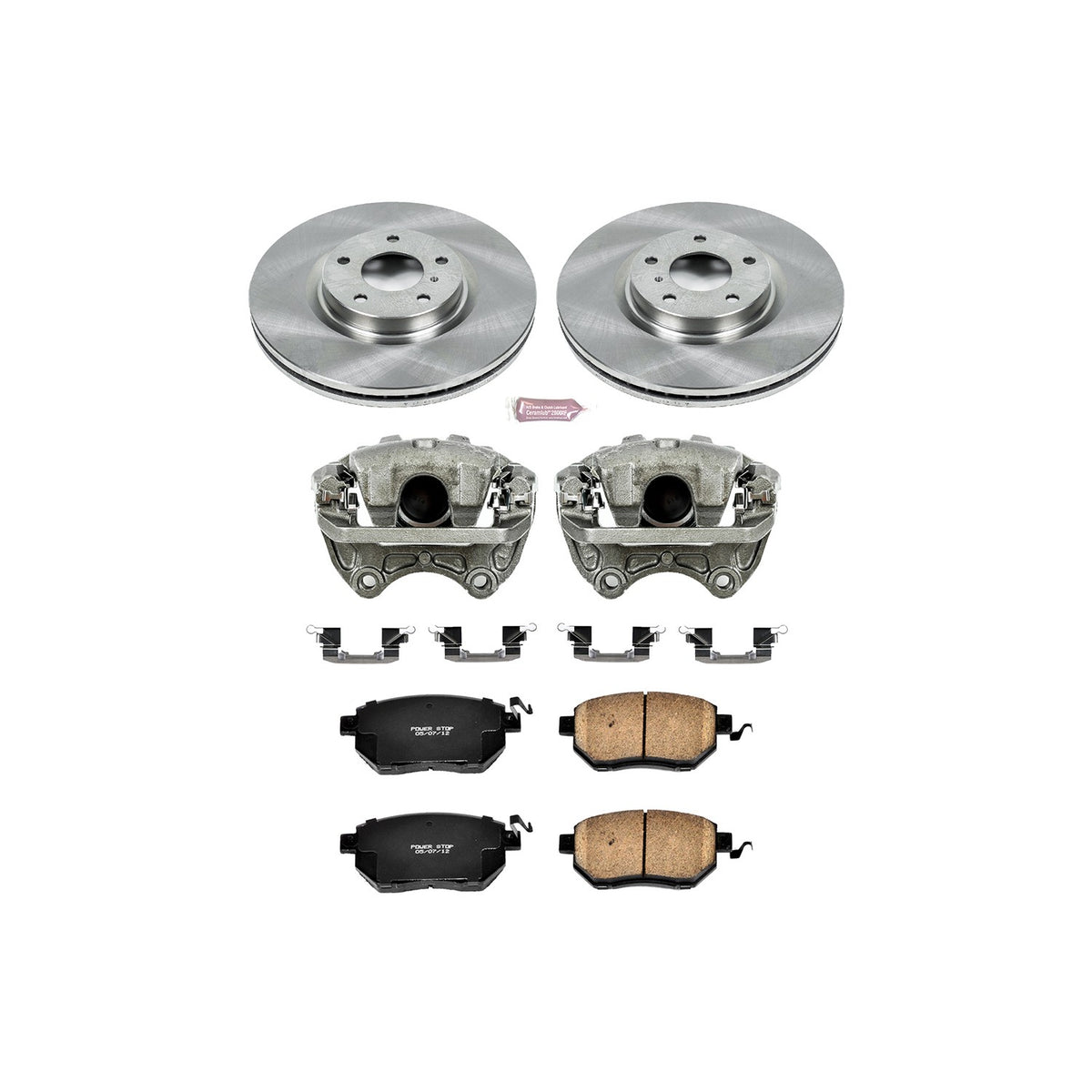 PowerStop Power Stop 07-08 Nissan Maxima Front Autospecialty Brake Kit w/Calipers KCOE116