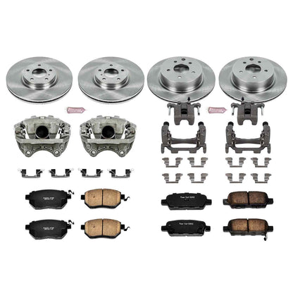 PowerStop Power Stop 07-08 Nissan Maxima Autospecialty Kit w/ Calipers - Front and Rear KCOE117