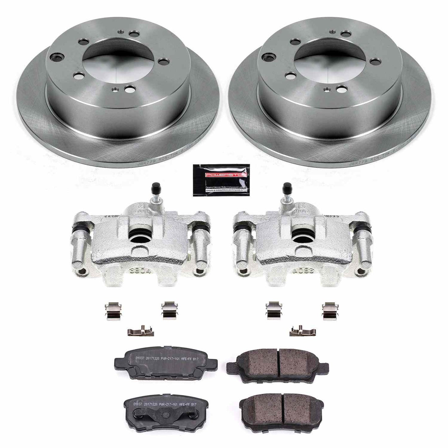 PowerStop Power Stop 04-06 Mitsubishi Lancer Rear Autospecialty Brake Kit w/Calipers KCOE1202