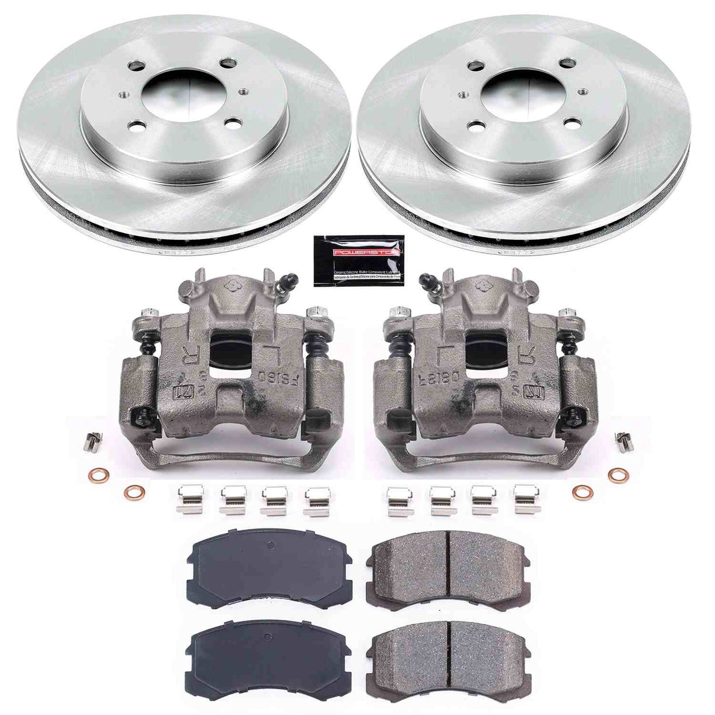 PowerStop Power Stop 02-07 Mitsubishi Lancer Front Autospecialty Brake Kit w/Calipers KCOE1215