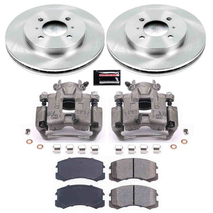 PowerStop Power Stop 02-07 Mitsubishi Lancer Front Autospecialty Brake Kit w/Calipers KCOE1215