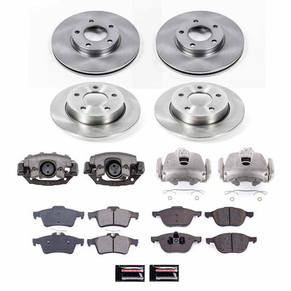 PowerStop Power Stop 10-13 Mazda 3 Front and Rear Autospecialty Kit w/Cals KCOE121B