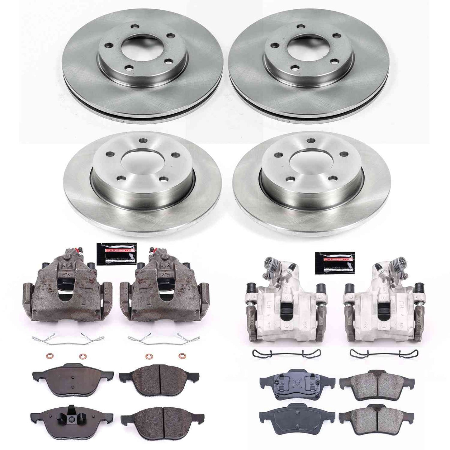PowerStop Power Stop 04-05 Mazda 3 Autospecialty Kit w/ Calipers - Front and Rear KCOE122