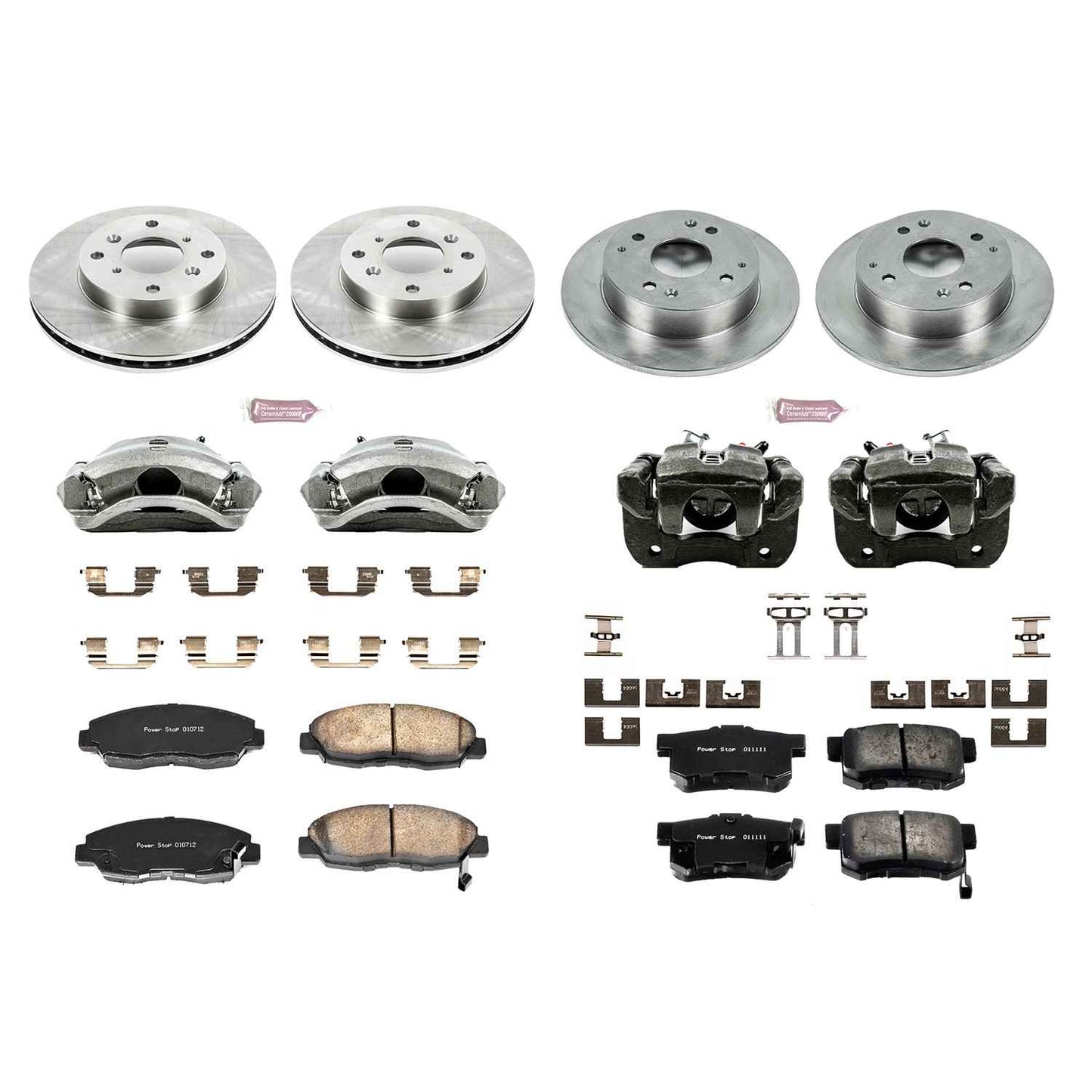 PowerStop Power Stop 98-02 Honda Accord Autospecialty Kit w/ Calipers - Front and Rear KCOE1240A
