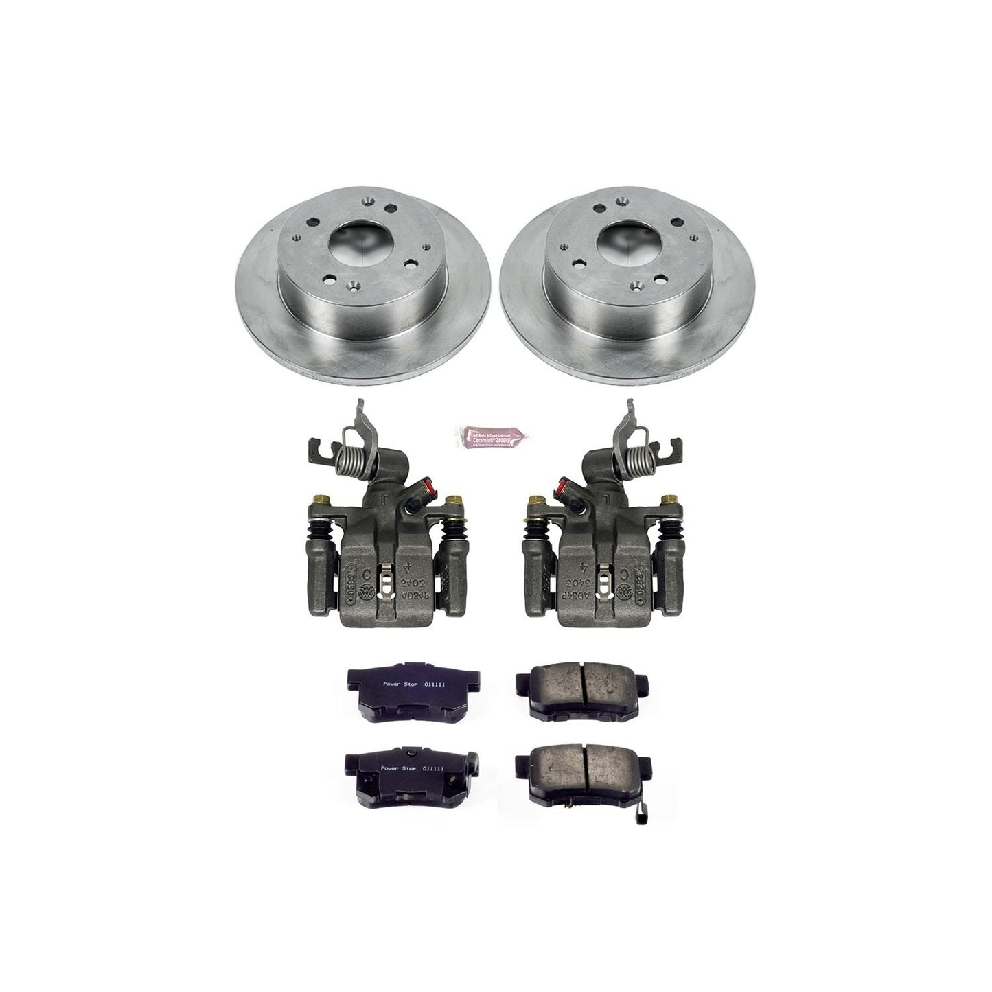 PowerStop Power Stop 98-02 Honda Accord Rear Autospecialty Brake Kit w/Calipers KCOE1244B