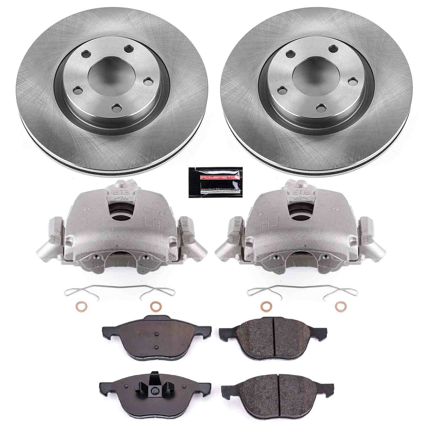 PowerStop Power Stop 2004 Mazda 3 Front Autospecialty Brake Kit w/Calipers KCOE125B