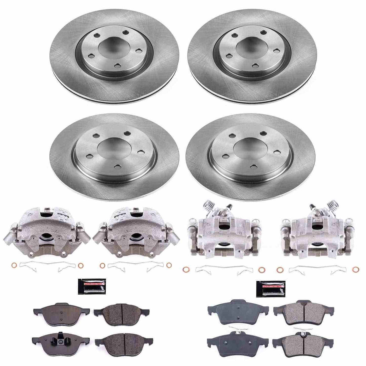 PowerStop Power Stop 05-07 Mazda 3 Autospecialty Kit w/ Calipers - Front and Rear KCOE126B