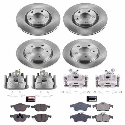 PowerStop Power Stop 2008 Mazda 3 Autospecialty Kit w/ Calipers - Front and Rear KCOE126C