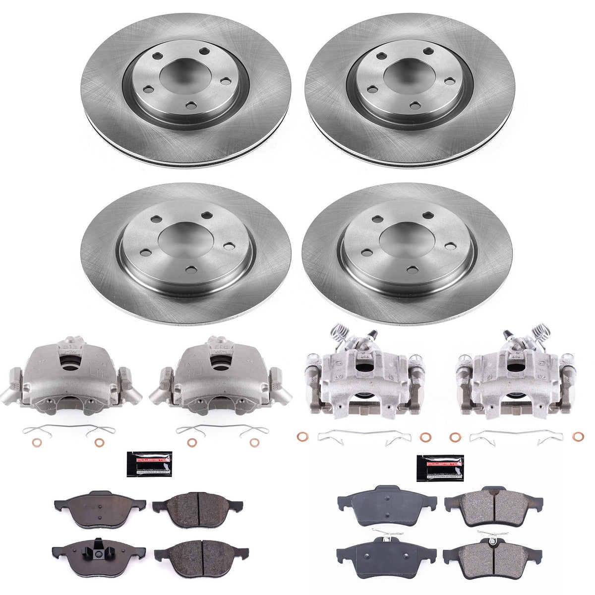 PowerStop Power Stop 04-13 Mazda 3 Autospecialty Kit w/ Calipers - Front and Rear KCOE126