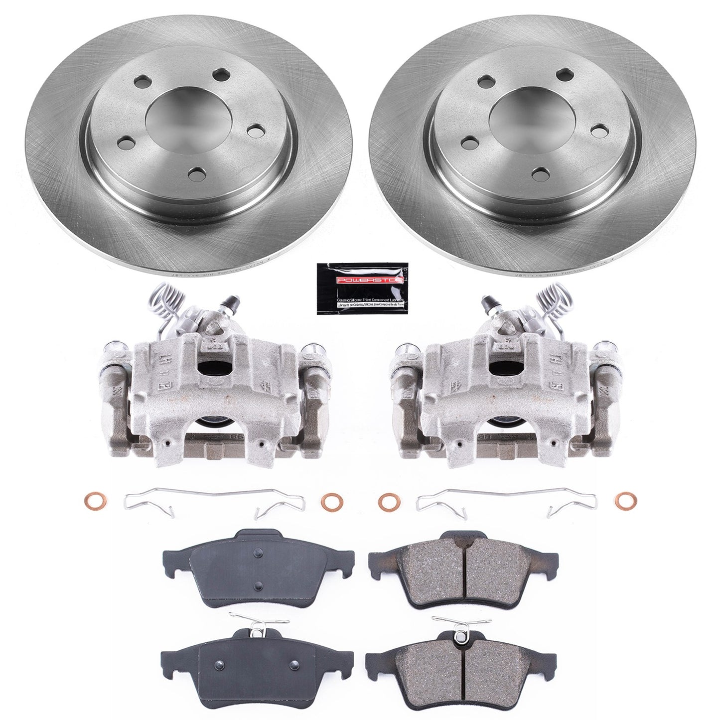 PowerStop Power Stop 04-13 Mazda 3 Rear Autospecialty Brake Kit w/Calipers KCOE129