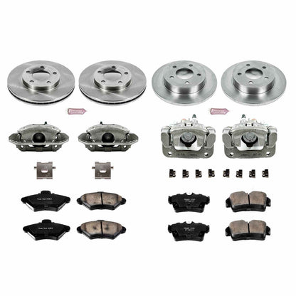 PowerStop Power Stop 94-98 Ford Mustang Autospecialty Kit w/ Calipers - Front and Rear KCOE1300