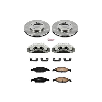 PowerStop Power Stop 99-04 Ford Mustang Front Autospecialty Brake Kit w/Calipers KCOE1301