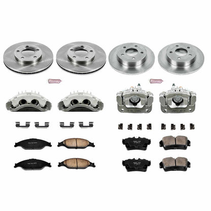 PowerStop Power Stop 99-04 Ford Mustang Autospecialty Kit w/ Calipers - Front and Rear KCOE1302