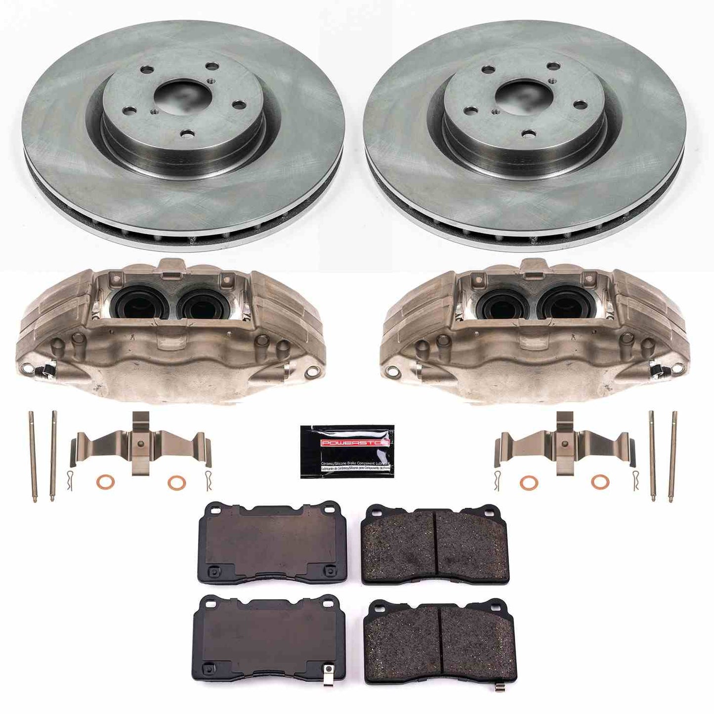 PowerStop Power Stop 05-14 Subaru Impreza Front Autospecialty Brake Kit w/Calipers KCOE131