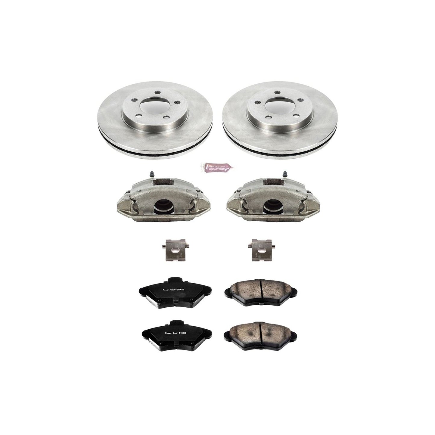 PowerStop Power Stop 93-97 Ford Thunderbird Front Autospecialty Brake Kit w/Calipers KCOE1325
