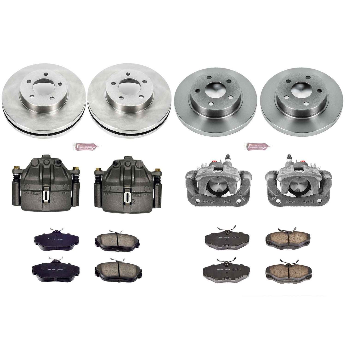PowerStop Power Stop 94-00 Ford Taurus Autospecialty Kit w/ Calipers - Front and Rear KCOE1328