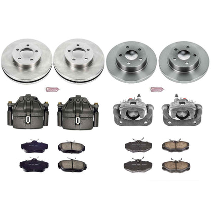 PowerStop Power Stop 94-00 Ford Taurus Autospecialty Kit w/ Calipers - Front and Rear KCOE1328