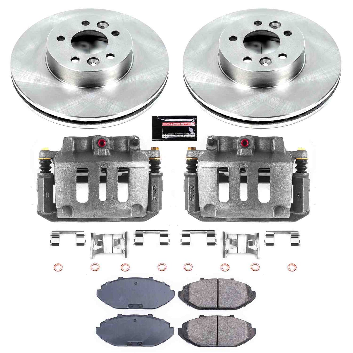 PowerStop Power Stop 98-02 Ford Crown Victoria Autospecialty Kit w/ Calipers - Front and Rear KCOE1336