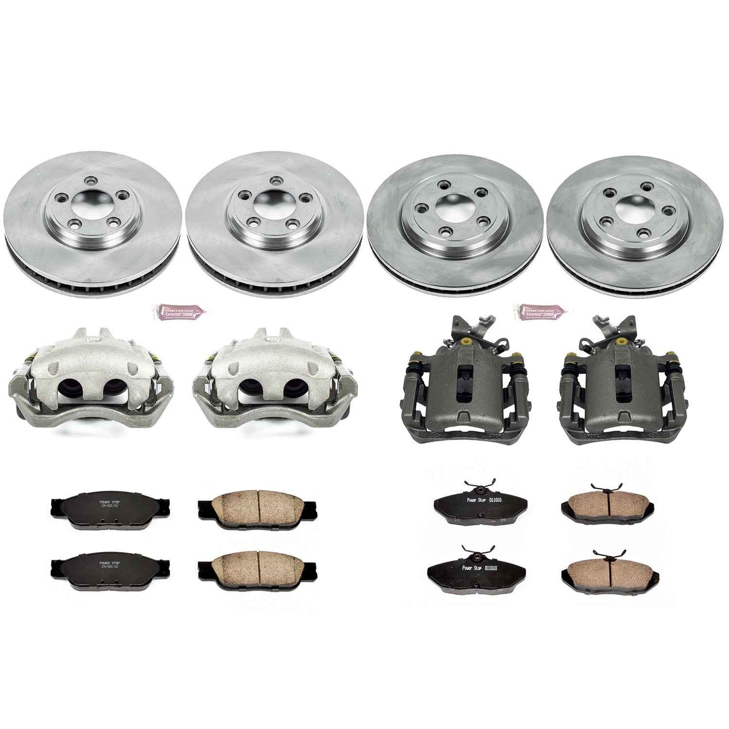 PowerStop Power Stop 02-05 Ford Thunderbird Autospecialty Kit w/ Calipers - Front and Rear KCOE1352