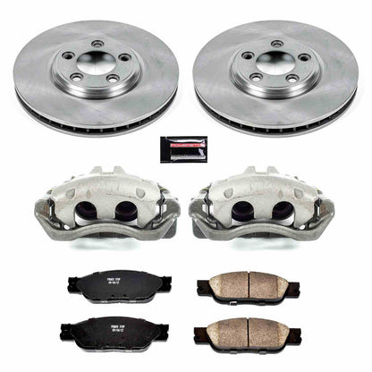 PowerStop Power Stop 03-04 Jaguar S-Type Front Autospecialty Brake Kit w/Calipers KCOE1353