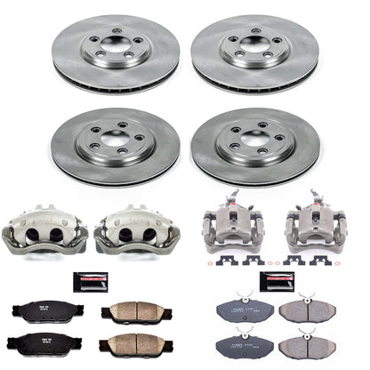 PowerStop Power Stop 03-04 Jaguar S-Type Autospecialty Kit w/ Calipers - Front and Rear KCOE1355