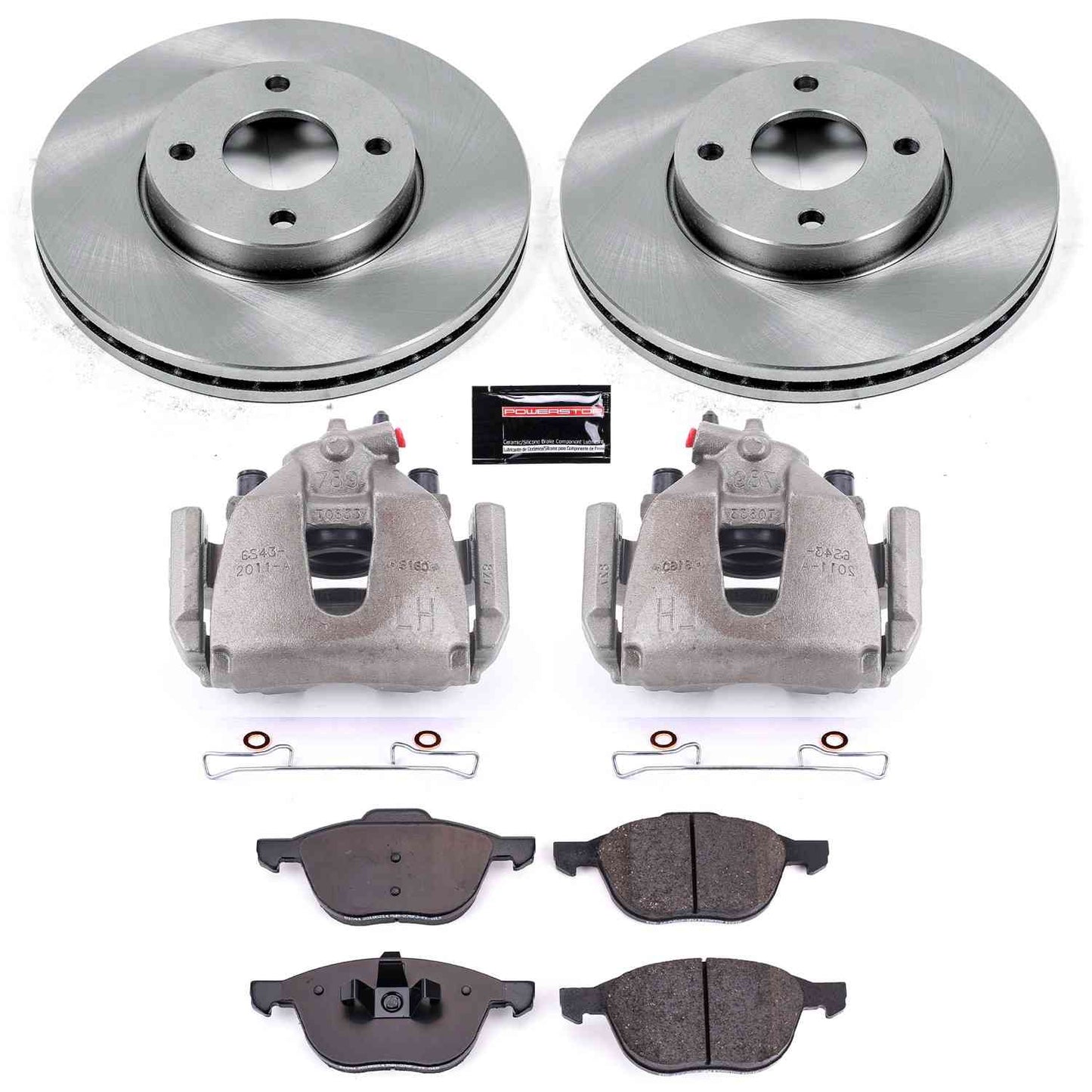 PowerStop Power Stop 05-07 Ford Focus Front Autospecialty Brake Kit w/Calipers KCOE1377