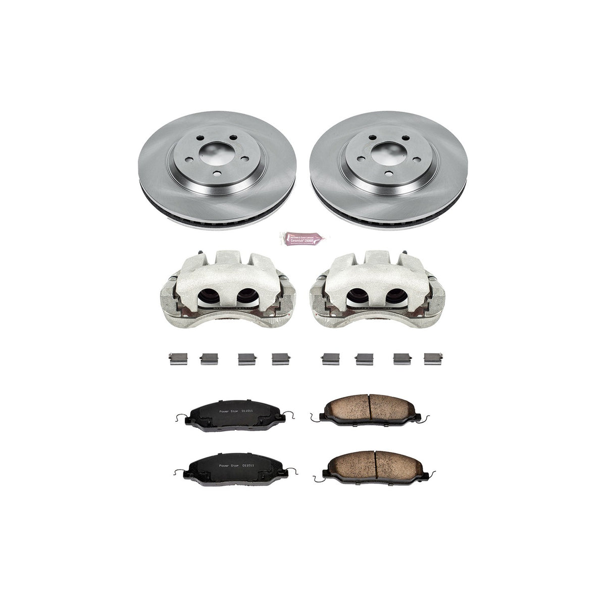 PowerStop Power Stop 05-10 Ford Mustang Front Autospecialty Brake Kit w/Calipers KCOE1380