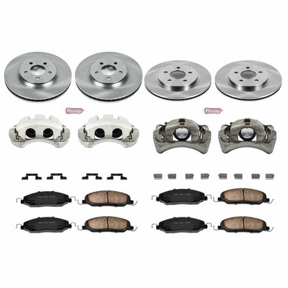 PowerStop Power Stop 05-10 Ford Mustang Autospecialty Kit w/ Calipers - Front and Rear KCOE1381
