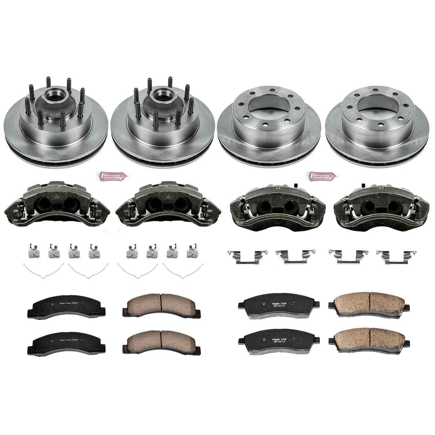 PowerStop Power Stop 03-05 Ford Excursion Autospecialty Kit w/ Calipers - Front and Rear KCOE1393