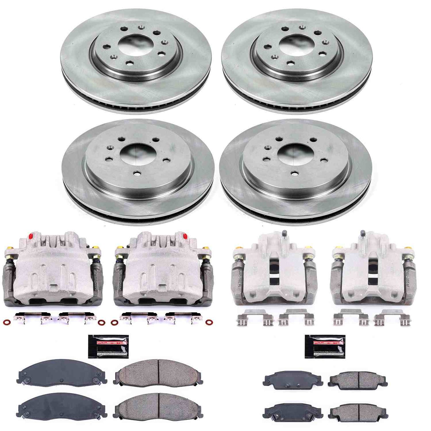 PowerStop Power Stop 03-05 Cadillac CTS Autospecialty Kit w/ Calipers - Front and Rear KCOE1424
