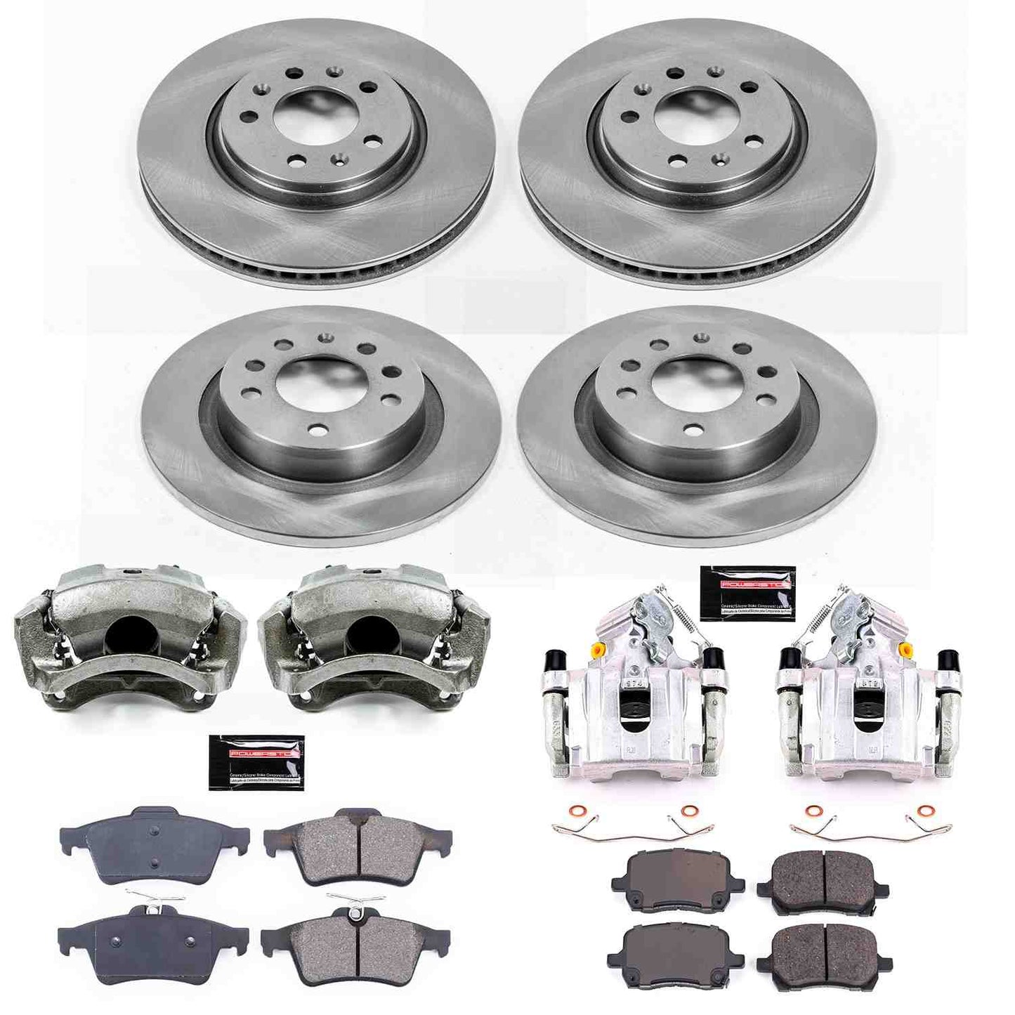 PowerStop Power Stop 06-09 Pontiac Solstice Autospecialty Kit w/ Calipers - Front and Rear KCOE1434