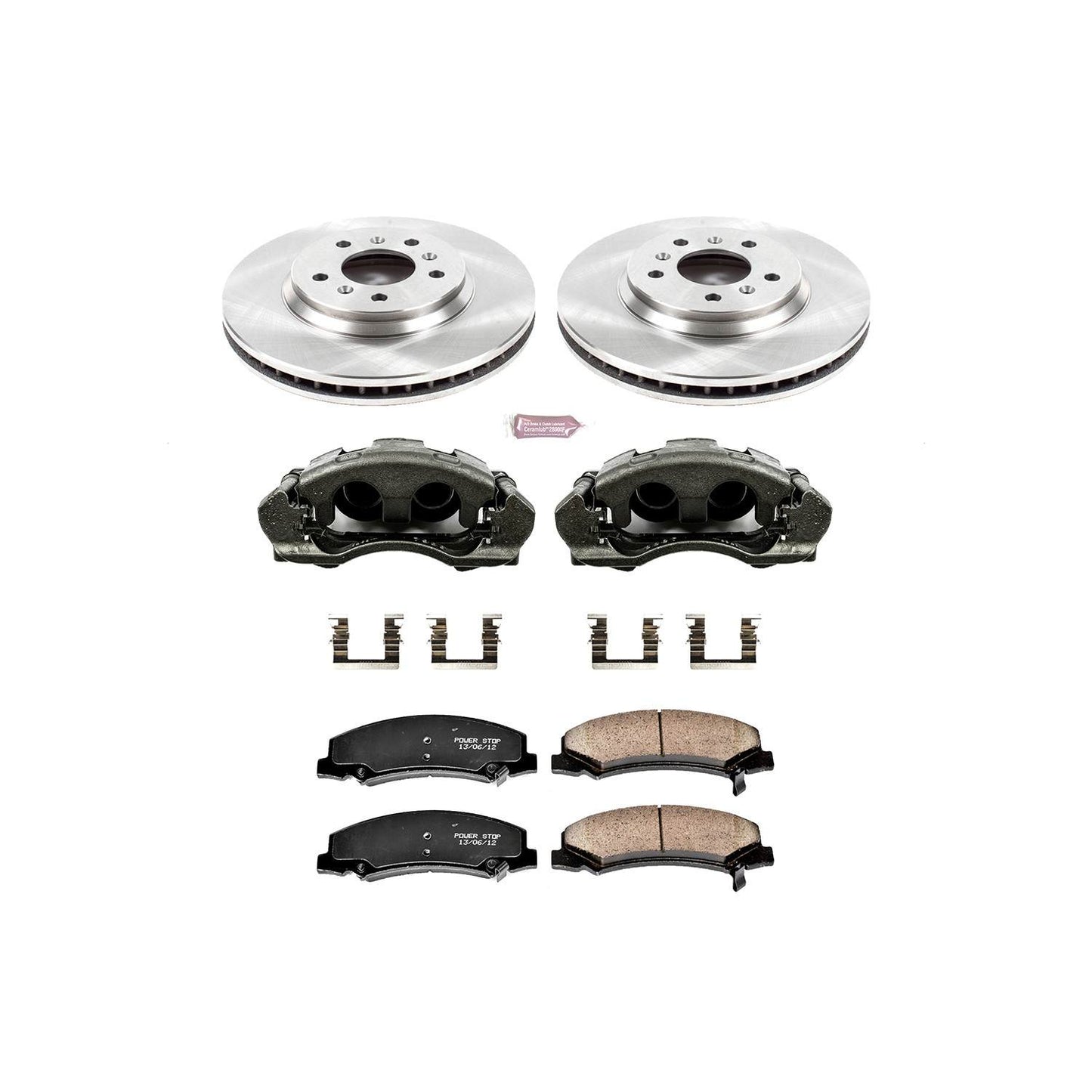 PowerStop Power Stop 06-11 Buick Lucerne Front Autospecialty Brake Kit w/Calipers KCOE1437