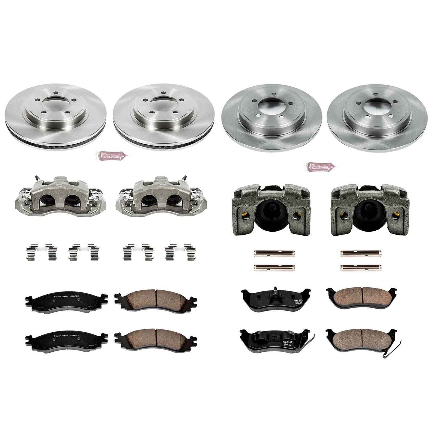 PowerStop Power Stop 06-10 Ford Explorer Autospecialty Kit w/ Calipers - Front and Rear KCOE1443