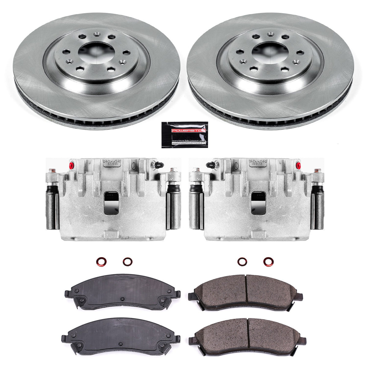 PowerStop Power Stop 04-09 Cadillac SRX Front Autospecialty Brake Kit w/Calipers KCOE1449