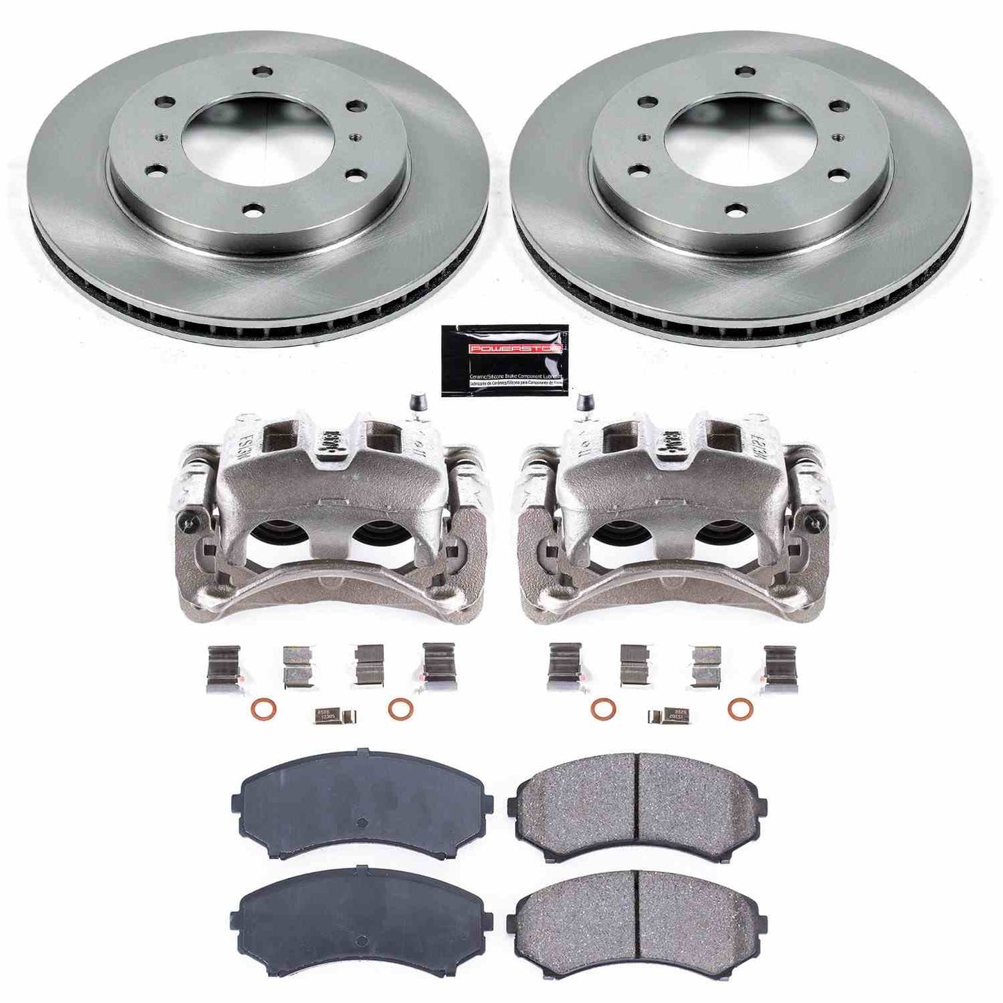 PowerStop Power Stop 01-06 Mitsubishi Montero Front Autospecialty Brake Kit w/Calipers KCOE148