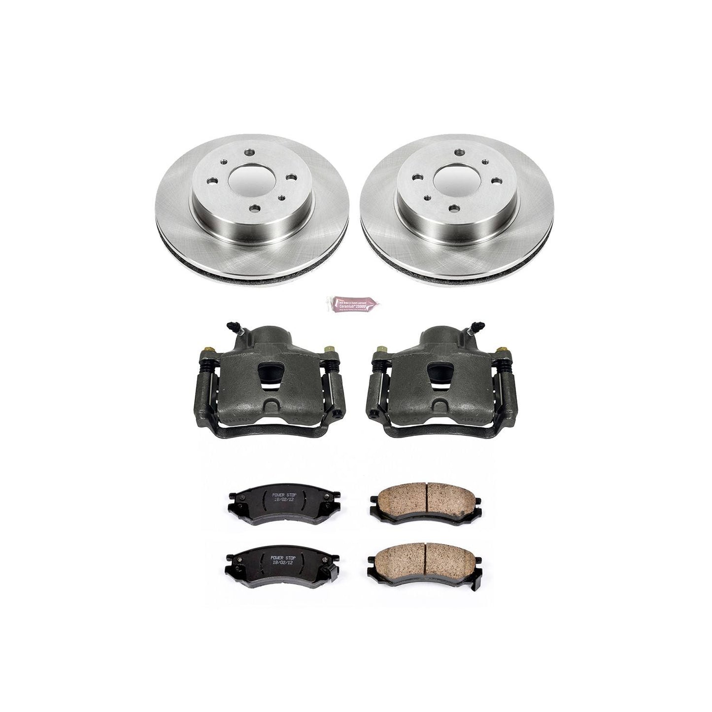 PowerStop Power Stop 91-92 Saturn SC Front Autospecialty Brake Kit w/Calipers KCOE1515