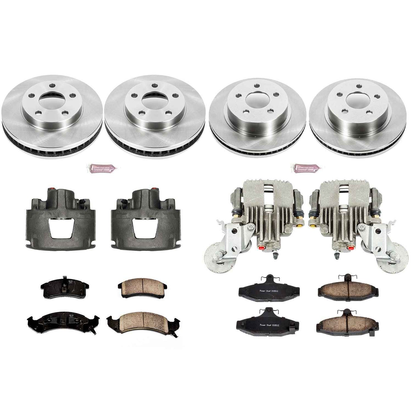 PowerStop Power Stop 1993 Chevrolet Camaro Autospecialty Kit w/ Calipers - Front and Rear KCOE1533