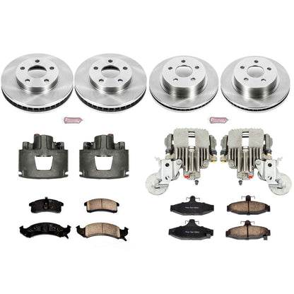 PowerStop Power Stop 1993 Chevrolet Camaro Autospecialty Kit w/ Calipers - Front and Rear KCOE1533