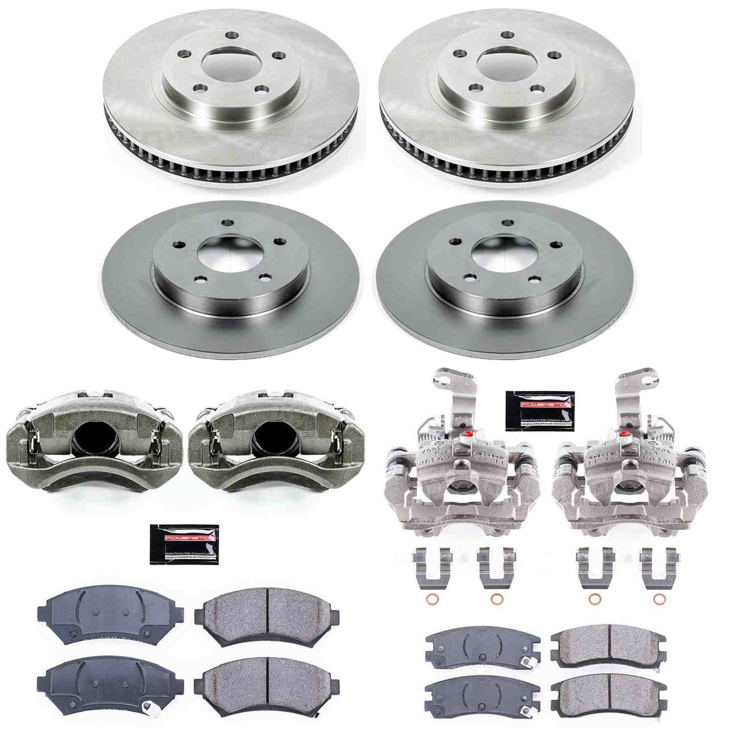 PowerStop Power Stop 00-04 Buick LeSabre Autospecialty Kit w/ Calipers - Front and Rear KCOE1543B