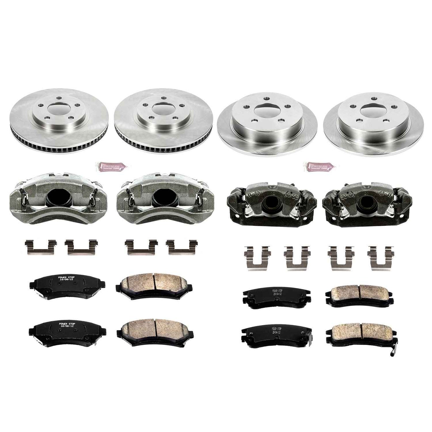 PowerStop Power Stop 00-05 Chevrolet Impala Autospecialty Kit w/ Calipers - Front and Rear KCOE1544