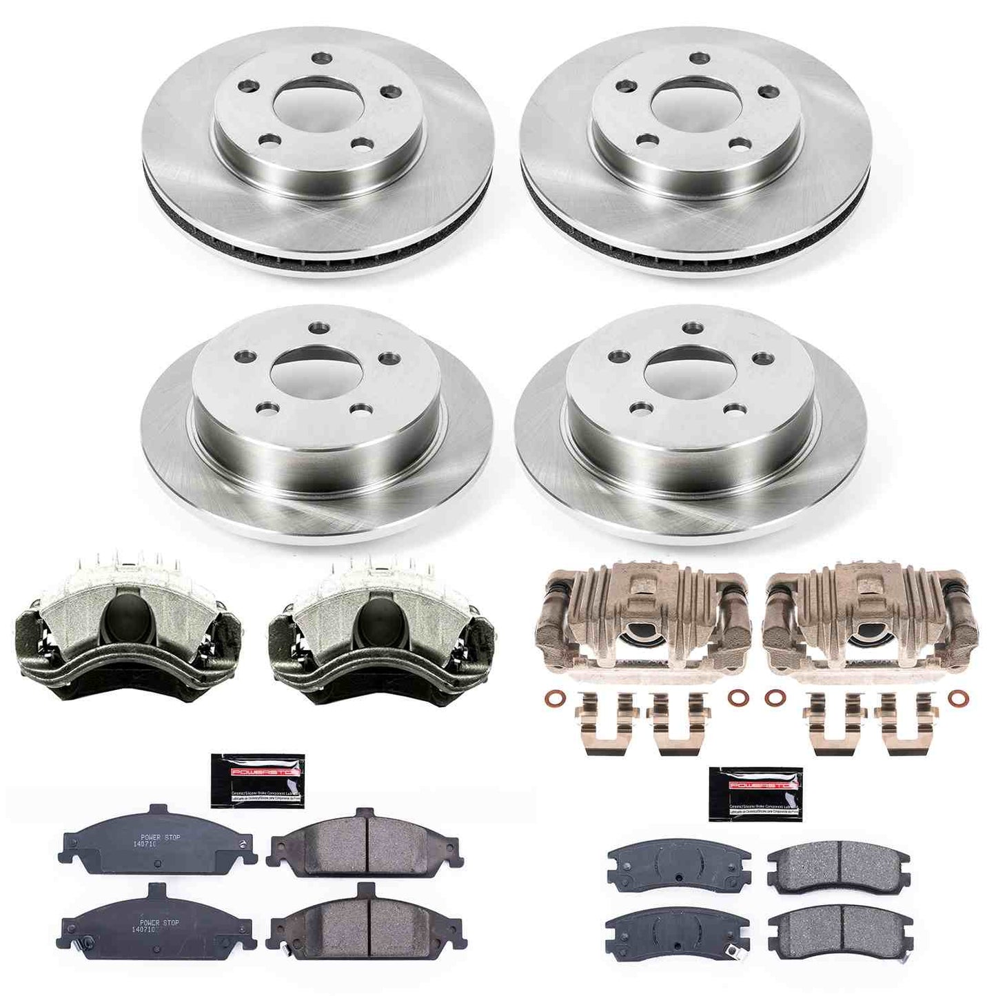PowerStop Power Stop 99-04 Oldsmobile Alero Autospecialty Kit w/ Calipers - Front and Rear KCOE1552