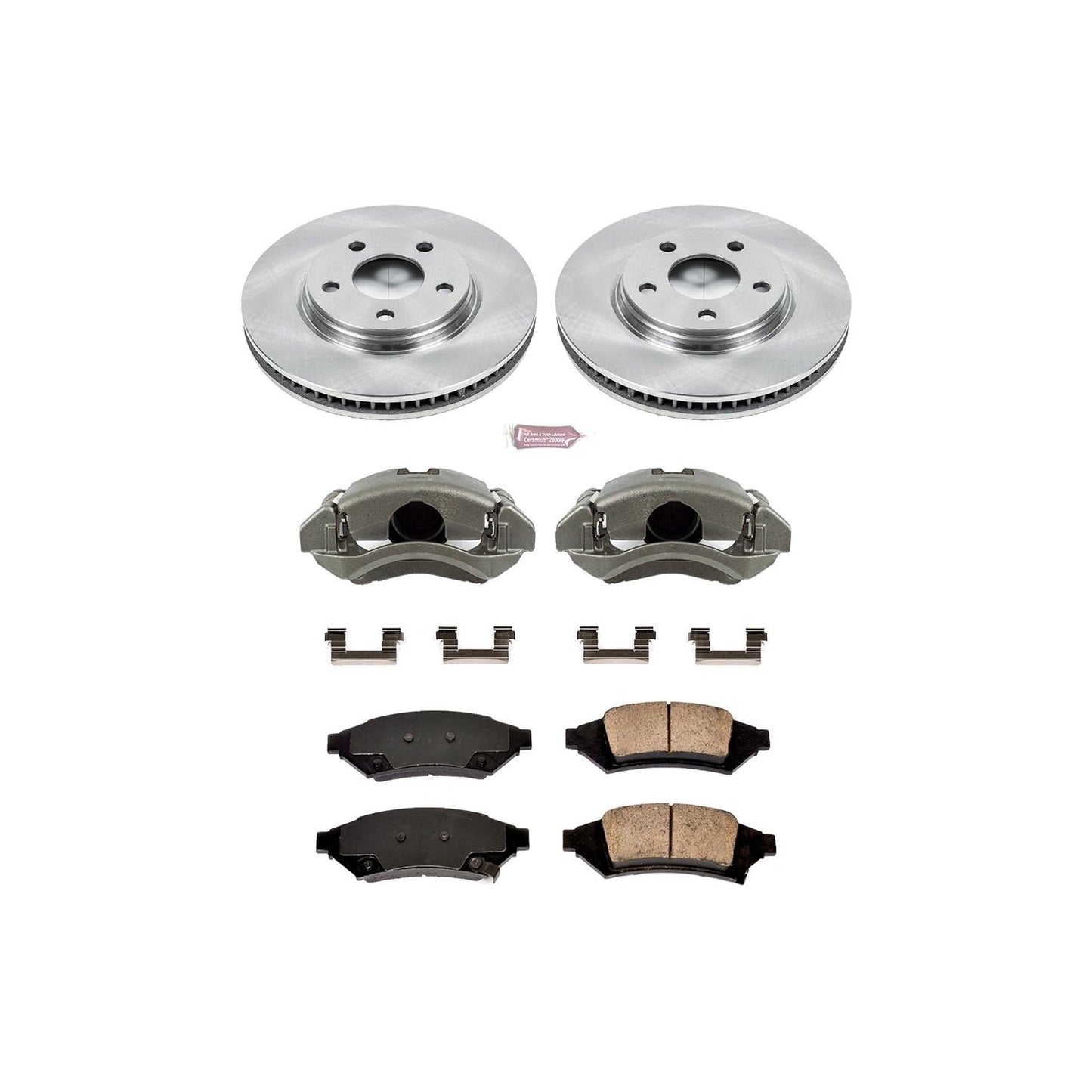 PowerStop Power Stop 2004 Pontiac Grand Prix Front Autospecialty Brake Kit w/Calipers KCOE1586