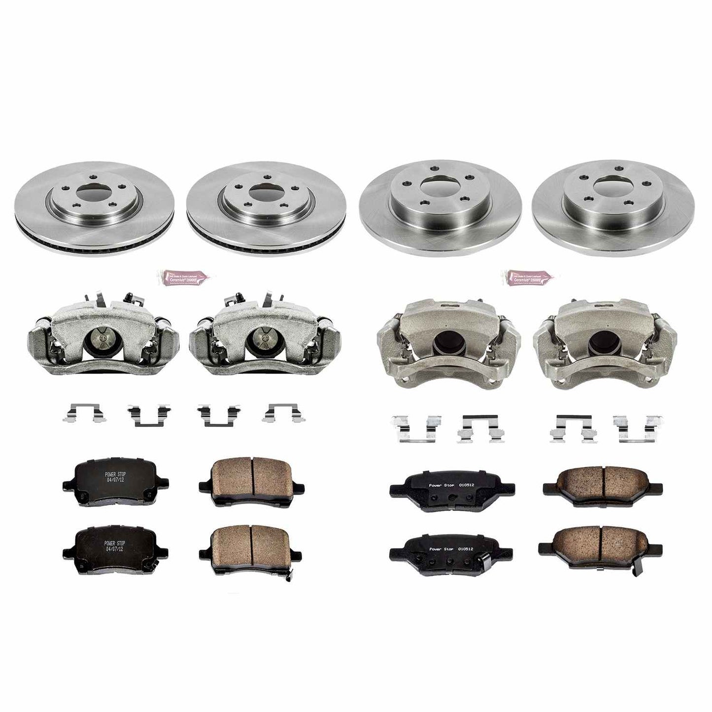 PowerStop Power Stop 05-06 Chevrolet Cobalt Autospecialty Kit w/ Calipers - Front and Rear KCOE1612