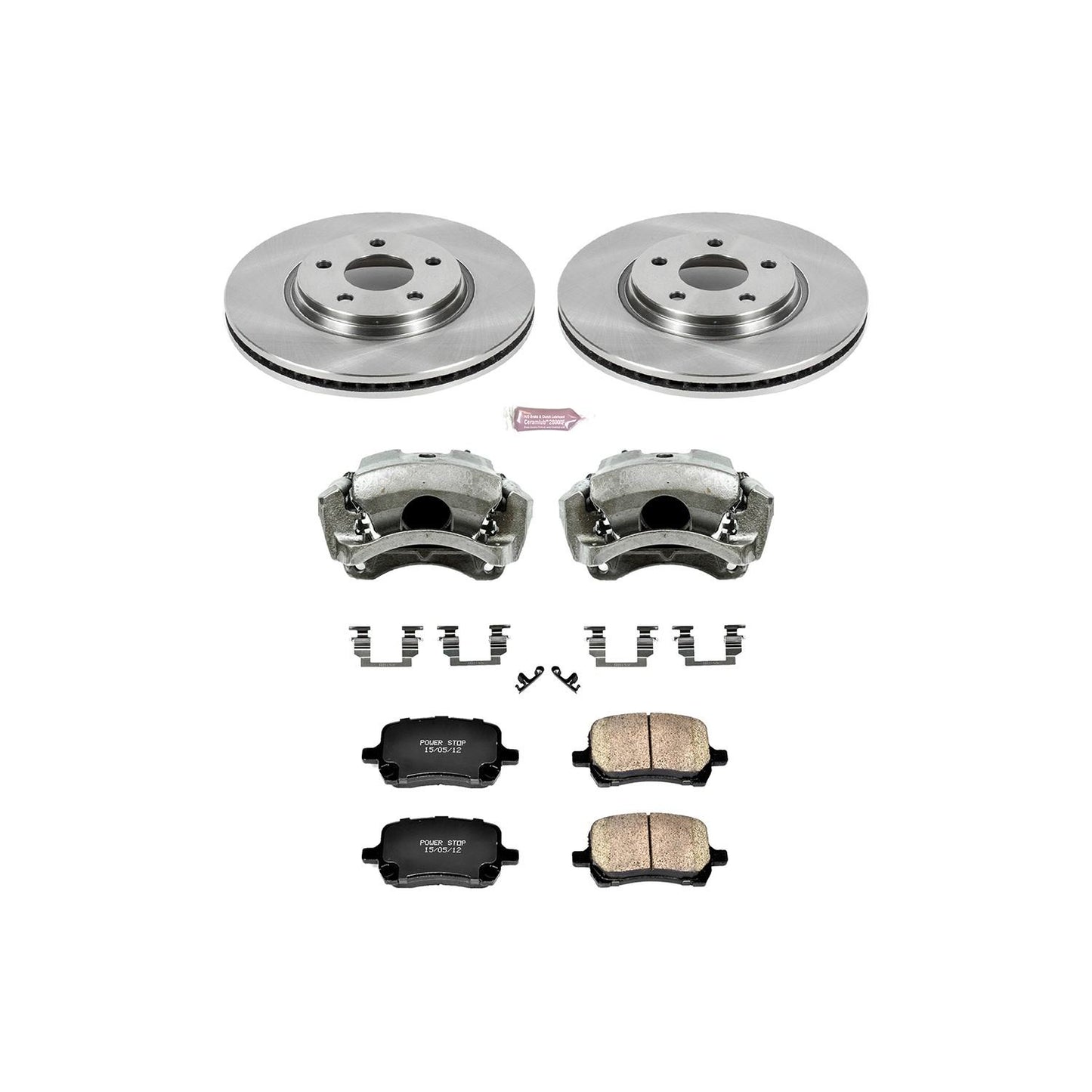 PowerStop Power Stop 09-12 Chevrolet Malibu Front Autospecialty Brake Kit w/Calipers KCOE1614A