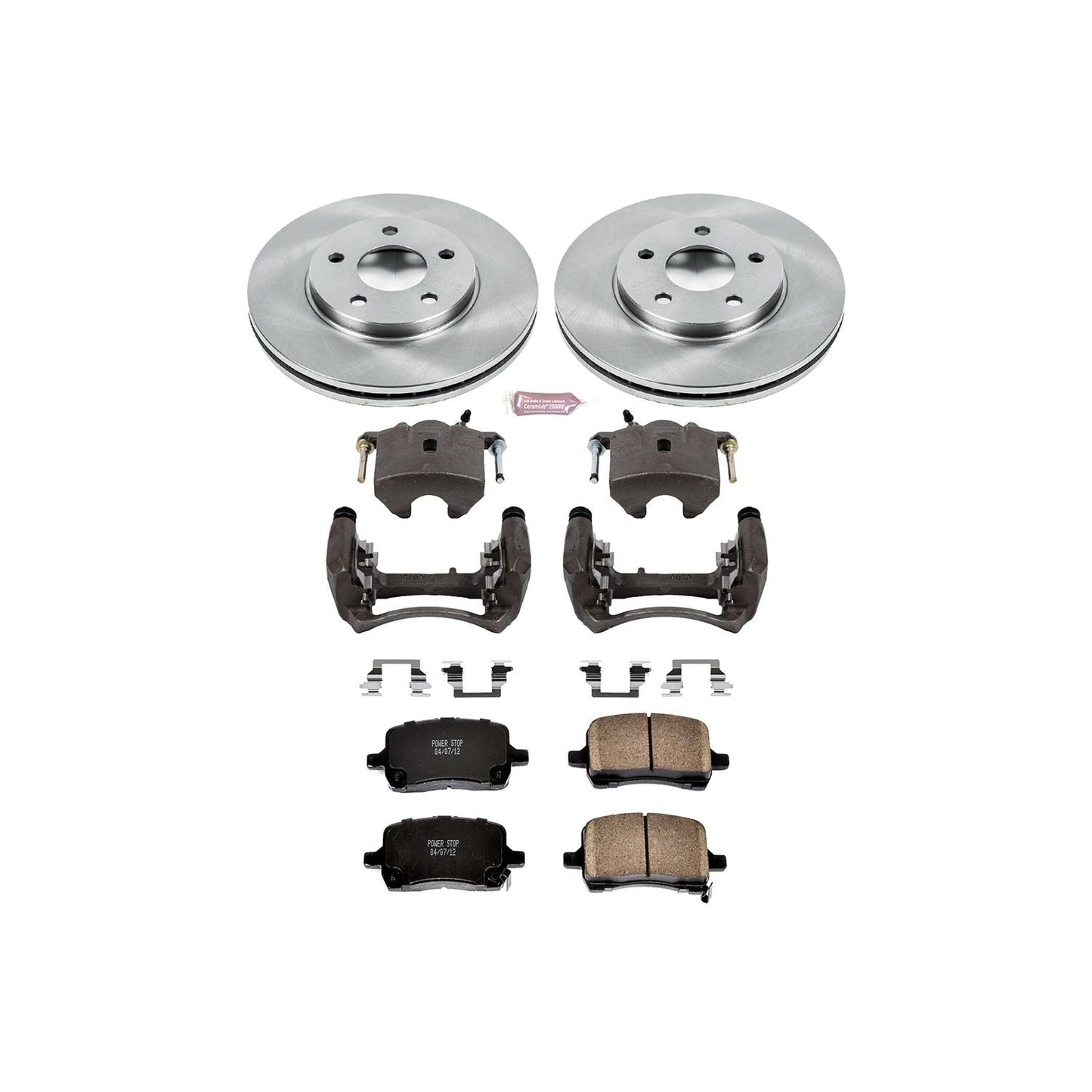 PowerStop Power Stop 04-08 Chevrolet Malibu Front Autospecialty Brake Kit w/Calipers KCOE1617