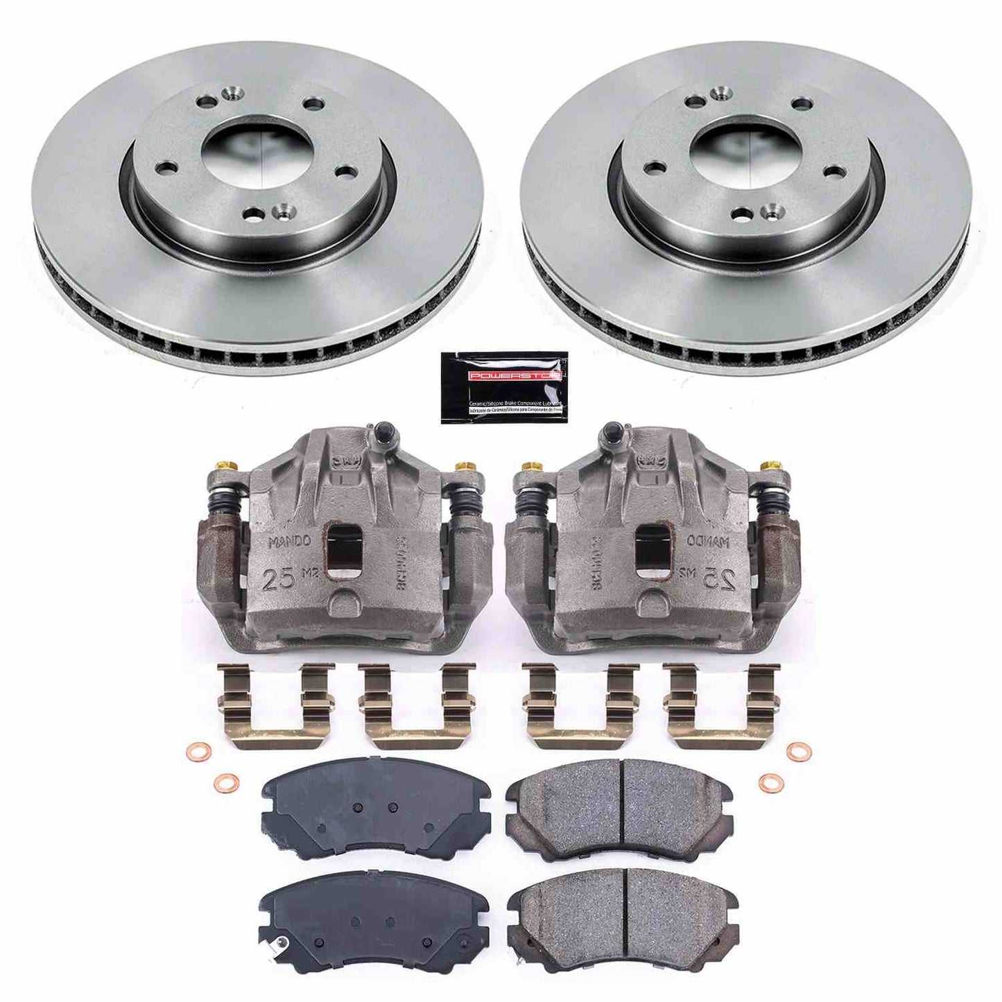 PowerStop Power Stop 03-05 Hyundai Tiburon Front Autospecialty Brake Kit w/Calipers KCOE165A