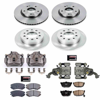 PowerStop Power Stop 04-05 Hyundai Tiburon Autospecialty Kit w/ Calipers - Front and Rear KCOE166A