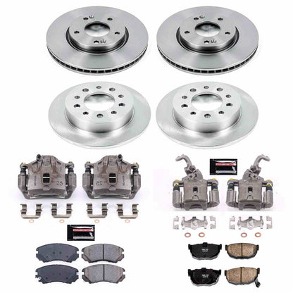 PowerStop Power Stop 03-08 Hyundai Tiburon Autospecialty Kit w/ Calipers - Front and Rear KCOE166