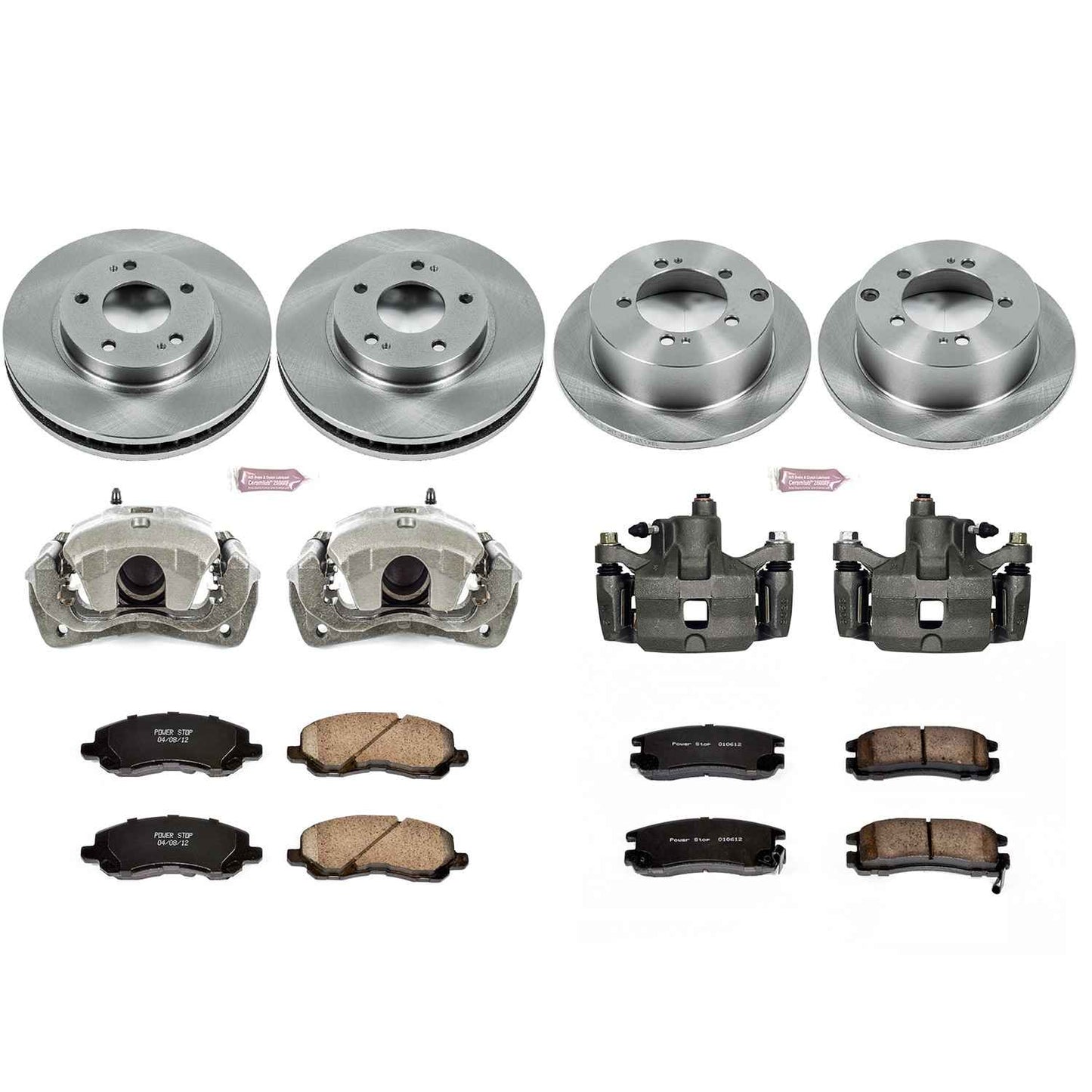 PowerStop Power Stop 01-05 Chrysler Sebring Autospecialty Kit w/ Calipers - Front and Rear KCOE1683
